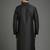 Black dupion silk embroidered kurta