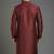 Maroon dupion silk embroidered kurta