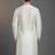White dupion silk embroidered kurta