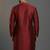 Maroon dupion silk embroidered kurta