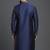 Navy dupion silk embroidered kurta