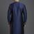 Navy dupion silk embroidered kurta
