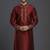 Maroon dupion silk embroidered kurta