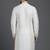 White dupion silk embroidered kurta