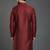 Maroon dupion silk embroidered kurta
