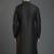 Black dupion silk embroidered kurta