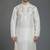 White dupion silk kurta