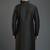 Black dupion silk embroidered kurta