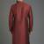 Maroon embroidery dupion silk kurta