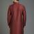 Maroon embroidery dupion silk kurta