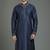 Navy embroidery dupion silk kurta
