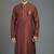 Maroon embroidery dupion silk kurta