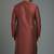 Maroon embroidery dupion silk kurta