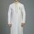 White embroidery dupion silk kurta