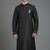 Black embroidery dupion silk kurta