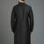 Black embroidery dupion silk kurta