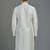White embroidery dupion silk kurta