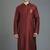 Maroon  embroidery dupion silk kurta