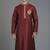 Maroon embroidery dupion silk kurta