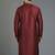 Maroon embroidery dupion silk kurta