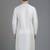 White embroidery dupion silk kurta