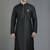 Black embroidery dupion silk kurta