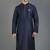 Navy embroidery dupion silk kurta