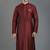 Maroon embroidery dupion silk kurta