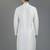 White embroidery dupion silk kurta