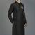 Black embroidery dupion silk kurta