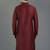 Maroon embroidery dupion silk kurta