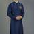 Navy embroidery dupion silk kurta