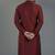 Maroon embroidery dupion silk kurta