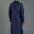 Navy embroidery dupion silk kurta