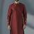 Maroon embroidery dupion silk kurta
