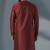 Maroon embroidery dupion silk kurta