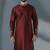 Maroon embroidery dupion silk kurta