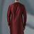 Maroon embroidery dupion silk kurta