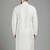 White embroidery dupion silk kurta