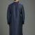 Navy embroidery dupion silk kurta