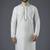 White embroidery dupion silk kurta