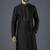 Black embroidery dupion silk kurta