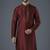 Maroon embroidery dupion silk kurta