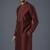 Maroon embroidery dupion silk kurta