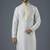 White embroidery dupion silk kurta