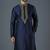 Navy embroidery dupion silk kurta
