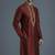Maroon embroidery dupion silk kurta