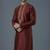 Maroon embroidery dupion silk kurta