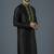Black embroidery dupion silk kurta