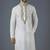 White embroidery dupion silk kurta